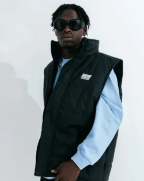 WNDRR Black Italic Puffer Vest