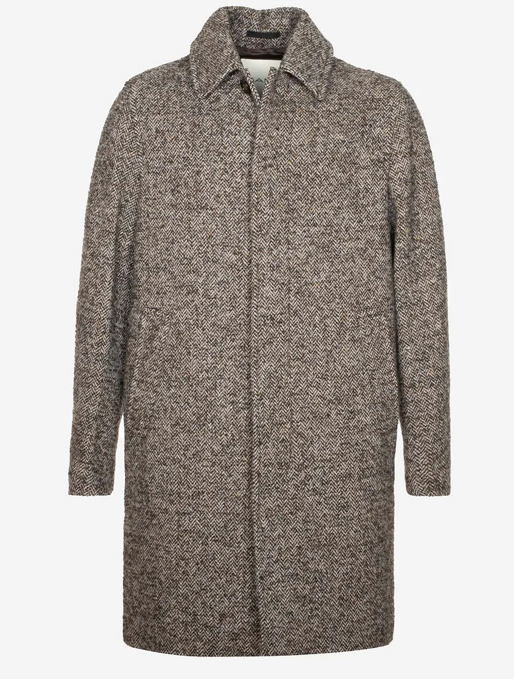 Wool Car Coat Deep Brown