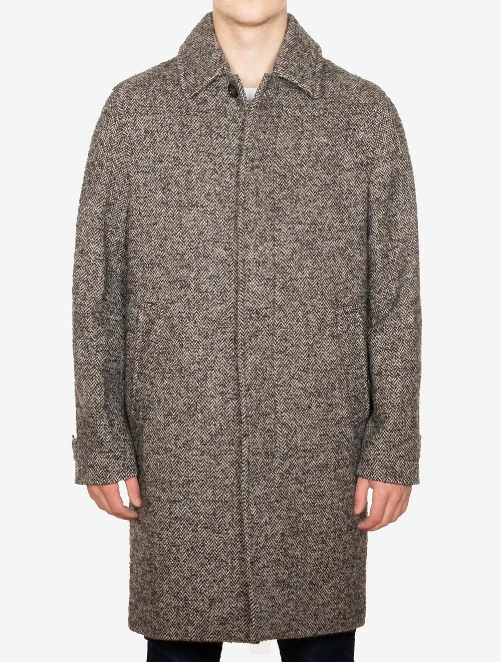 Wool Car Coat Deep Brown