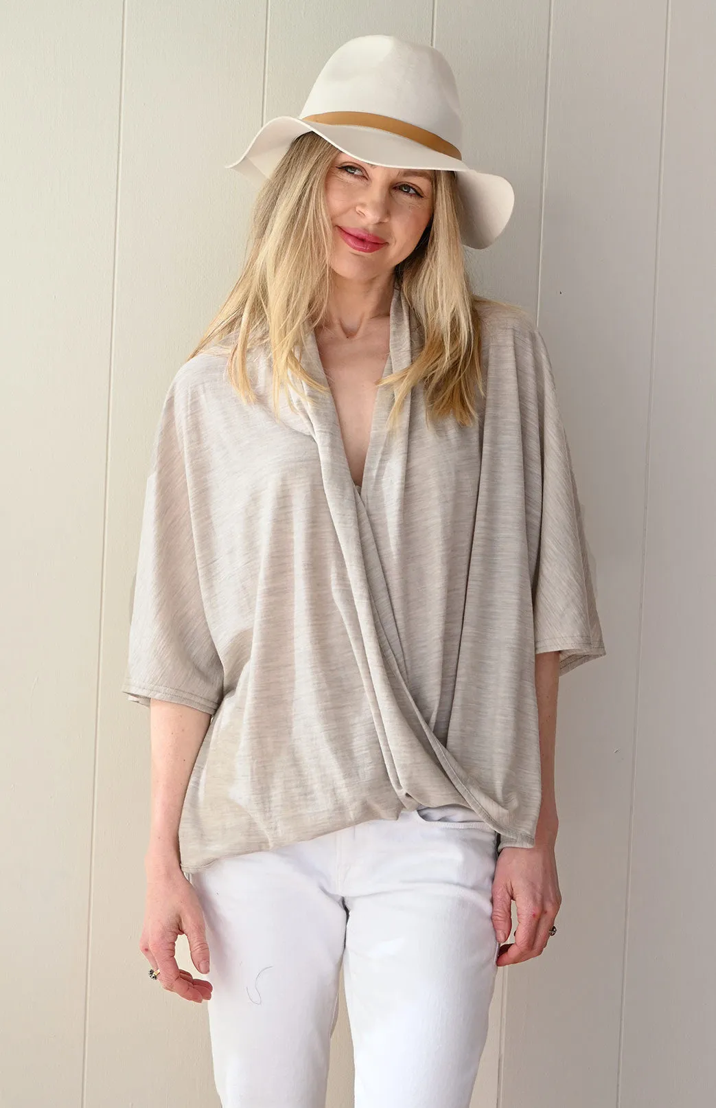 Wrap Over Poncho Top