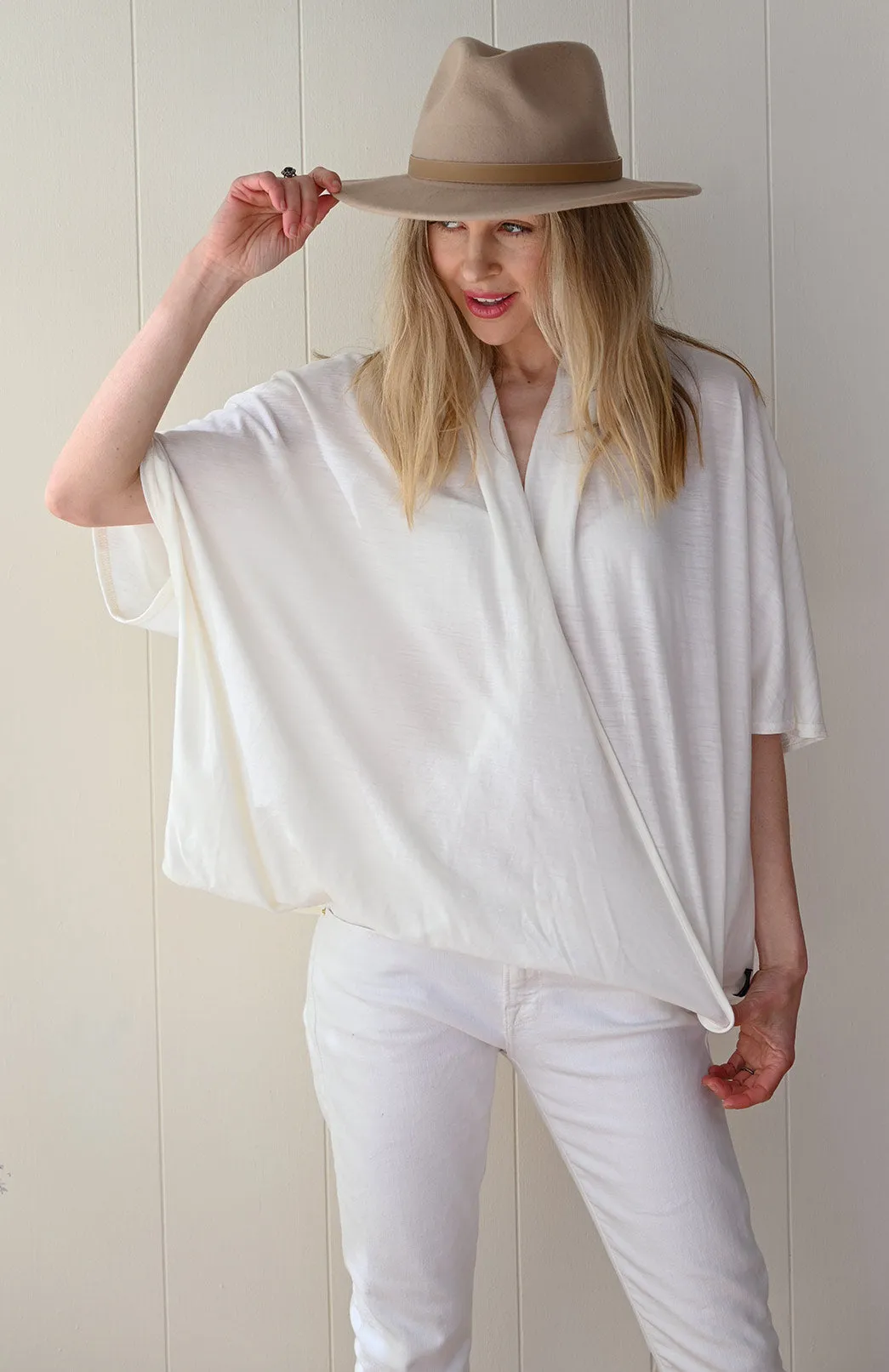 Wrap Over Poncho Top