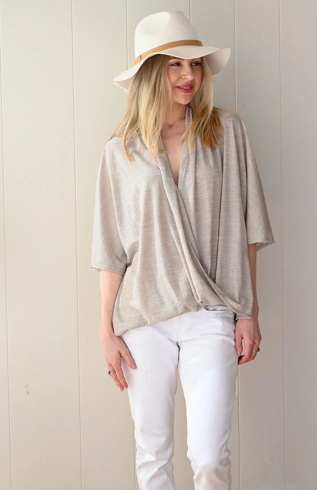 Wrap Over Poncho Top